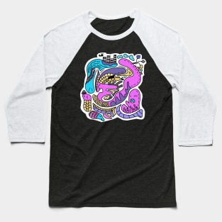 Doodle Art Colored "Love Family" Baseball T-Shirt